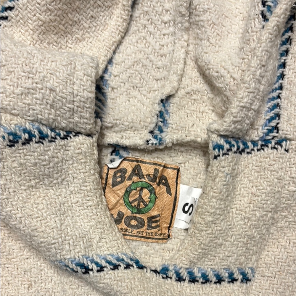 Striped Blue and White Hoodie - Picture 2 of 3